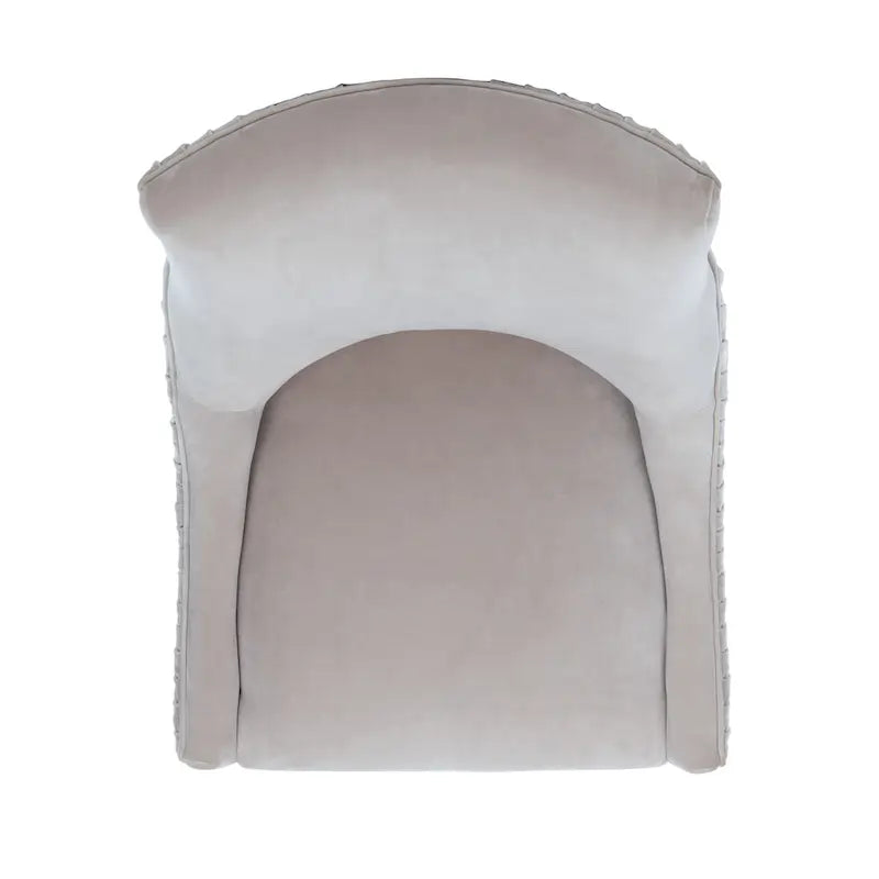 Chaise de salle à manger capitonnée à pieds en acrylique, style moderne, 56 cm (L) x 71 cm (P) x 96,5 cm (H)