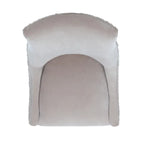 Chaise de salle à manger capitonnée à pieds en acrylique, style moderne, 56 cm (L) x 71 cm (P) x 96,5 cm (H)