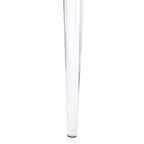 Chaise de salle à manger capitonnée à pieds en acrylique, style moderne, 56 cm (L) x 71 cm (P) x 96,5 cm (H)