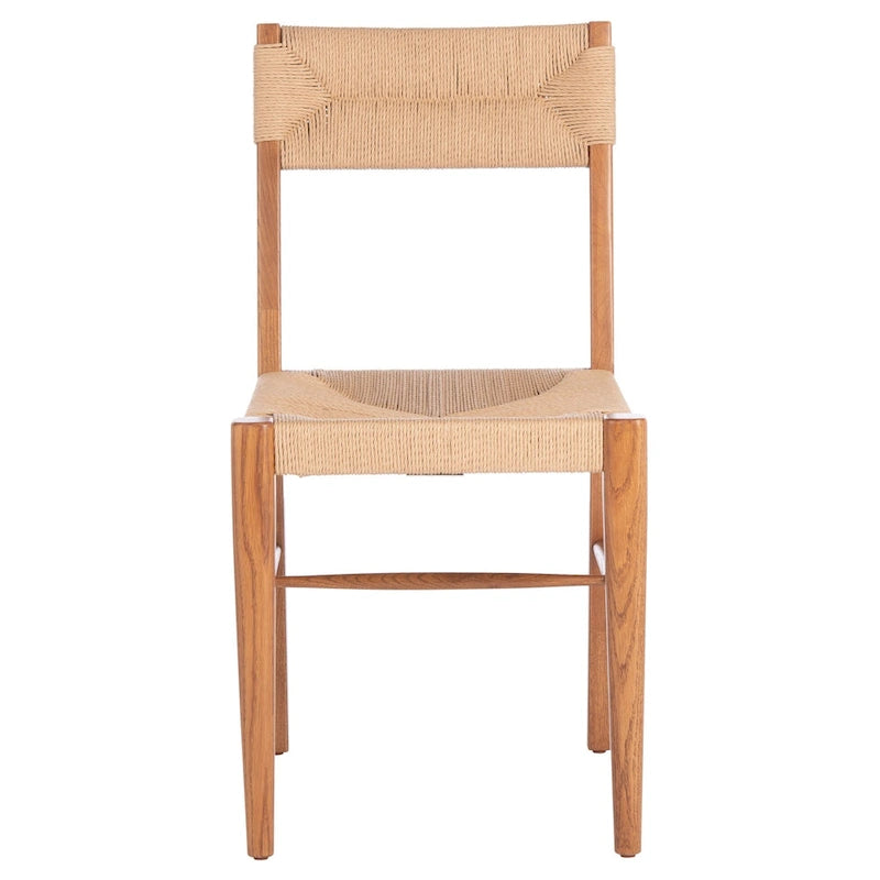 Lot de 2 chaises de salle à manger en rotin, tissées naturelles, 40,6 cm L x 53,3 cm P x 86,4 cm H