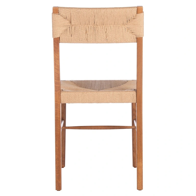 Lot de 2 chaises de salle à manger en rotin, tissées naturelles, 40,6 cm L x 53,3 cm P x 86,4 cm H