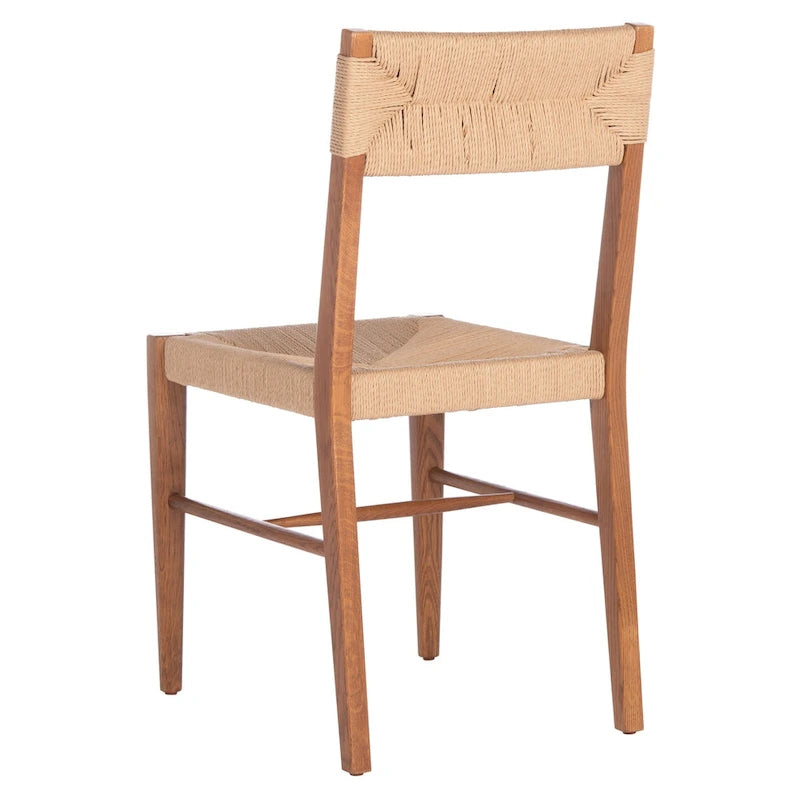 Lot de 2 chaises de salle à manger en rotin, tissées naturelles, 40,6 cm L x 53,3 cm P x 86,4 cm H