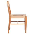 Lot de 2 chaises de salle à manger en rotin, tissées naturelles, 40,6 cm L x 53,3 cm P x 86,4 cm H