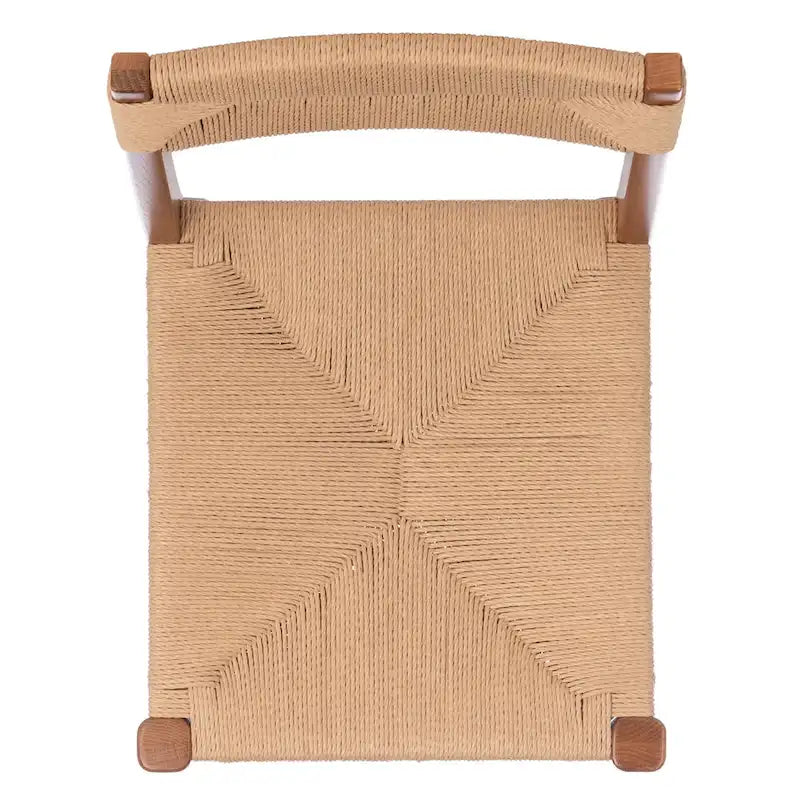 Lot de 2 chaises de salle à manger en rotin, tissées naturelles, 40,6 cm L x 53,3 cm P x 86,4 cm H