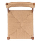 Lot de 2 chaises de salle à manger en rotin, tissées naturelles, 40,6 cm L x 53,3 cm P x 86,4 cm H
