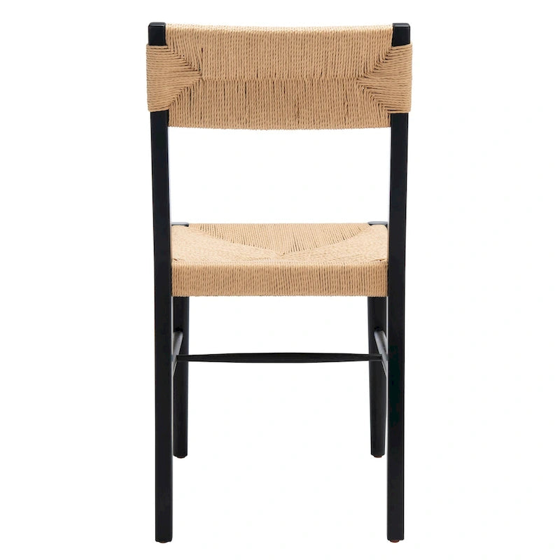 Lot de 2 chaises de salle à manger en rotin, tissées naturelles, 40,6 cm L x 53,3 cm P x 86,4 cm H