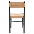 Lot de 2 chaises de salle à manger en rotin, tissées naturelles, 40,6 cm L x 53,3 cm P x 86,4 cm H