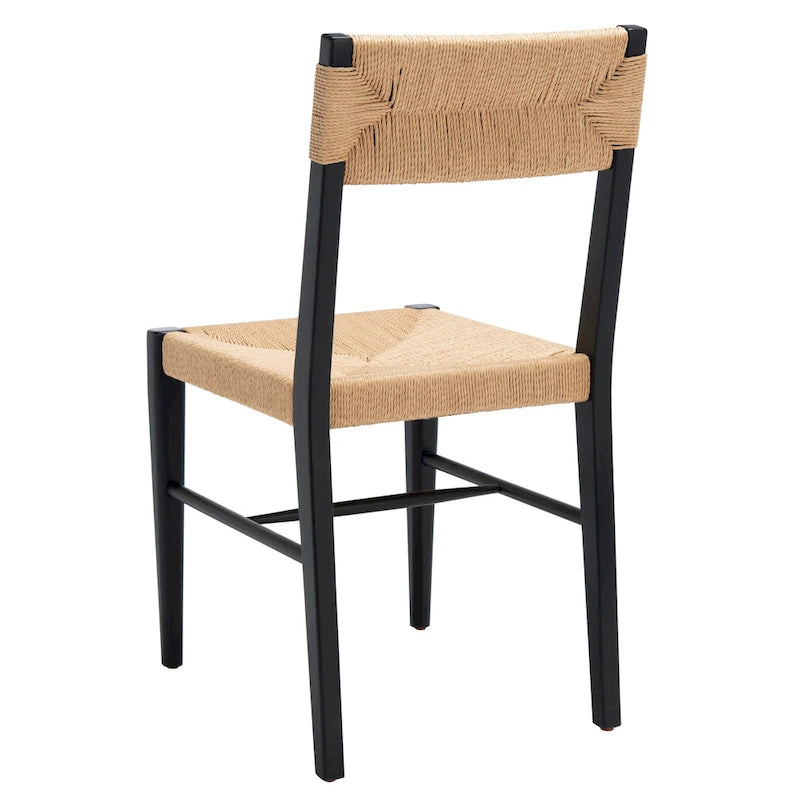 Lot de 2 chaises de salle à manger en rotin, tissées naturelles, 40,6 cm L x 53,3 cm P x 86,4 cm H