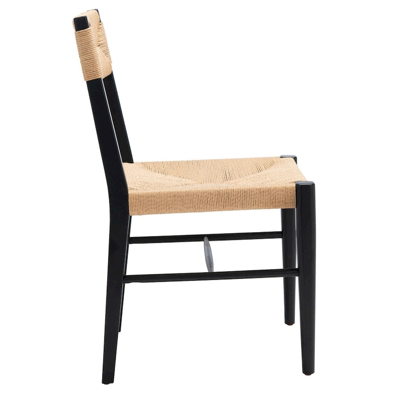 Lot de 2 chaises de salle à manger en rotin, tissées naturelles, 40,6 cm L x 53,3 cm P x 86,4 cm H