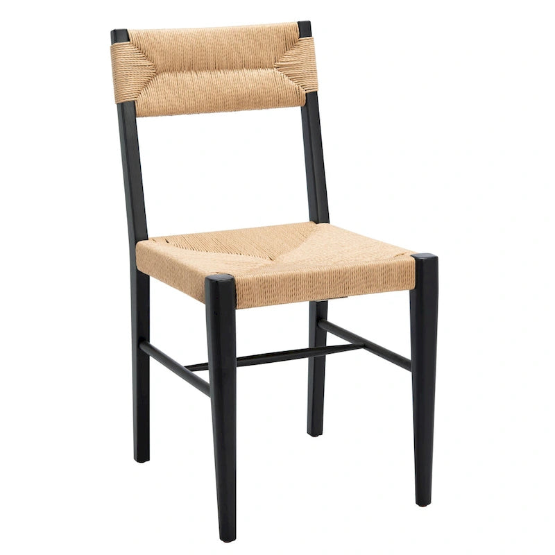 Lot de 2 chaises de salle à manger en rotin, tissées naturelles, 40,6 cm L x 53,3 cm P x 86,4 cm H