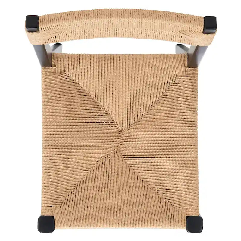 Lot de 2 chaises de salle à manger en rotin, tissées naturelles, 40,6 cm L x 53,3 cm P x 86,4 cm H