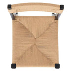 Lot de 2 chaises de salle à manger en rotin, tissées naturelles, 40,6 cm L x 53,3 cm P x 86,4 cm H