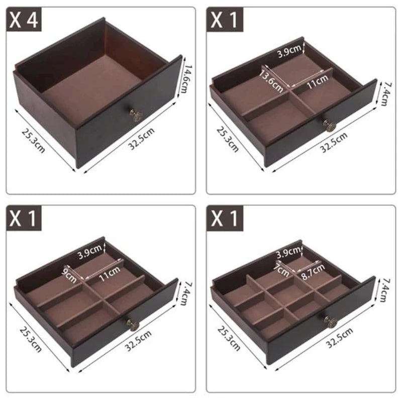 Coiffeuse à bijoux élégante avec miroir et crochets à collier - 18,5 x 12 x 42