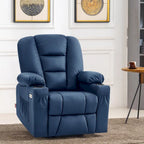 Petit fauteuil inclinable releveur électrique avec massage et chauffage, en similicuir, adapté aux personnes âgées