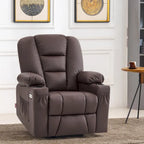 Petit fauteuil inclinable releveur électrique avec massage et chauffage, en similicuir, adapté aux personnes âgées