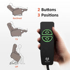 Petit fauteuil inclinable releveur électrique avec massage et chauffage, en similicuir, adapté aux personnes âgées