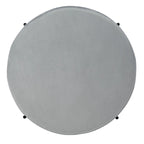 Pouf de cocktail rond en velours, dessus capitonné, accent de salon moderne