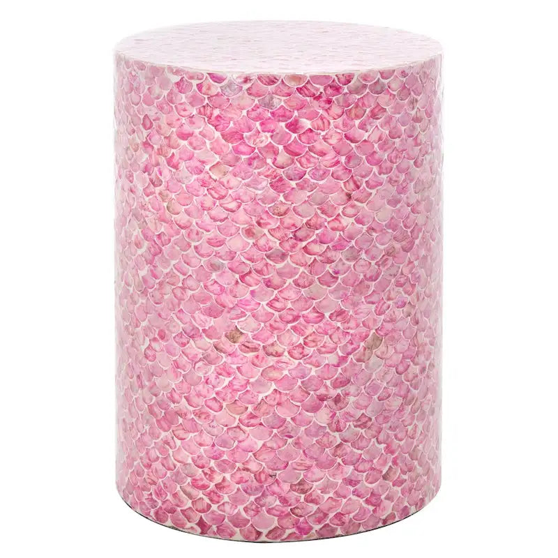 Table d'appoint accent rose foncé ronde, 35,5 cm L x 50,8 cm H, Décoration de salon moderne
