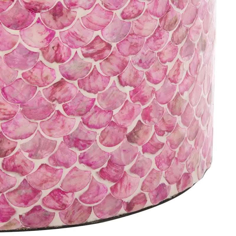 Table d'appoint accent rose foncé ronde, 35,5 cm L x 50,8 cm H, Décoration de salon moderne