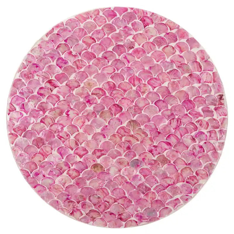Table d'appoint accent rose foncé ronde, 35,5 cm L x 50,8 cm H, Décoration de salon moderne