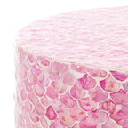 Table d'appoint accent rose foncé ronde, 35,5 cm L x 50,8 cm H, Décoration de salon moderne
