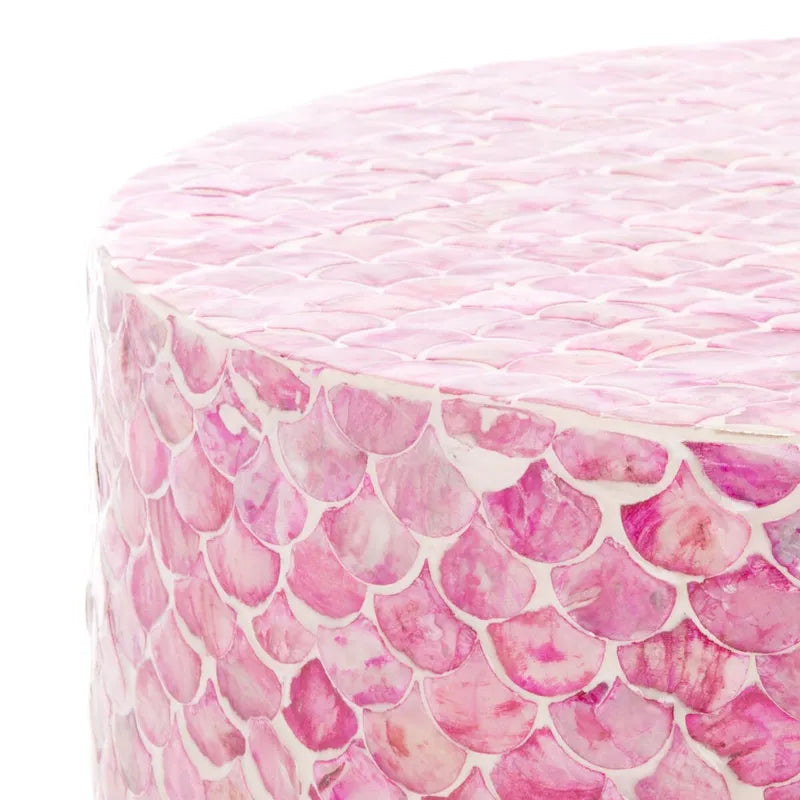 Table d'appoint accent rose foncé ronde, 35,5 cm L x 50,8 cm H, Décoration de salon moderne