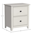 Table de chevet en bambou avec 2 tiroirs de rangement, design cannelé, table d'appoint de chambre à coucher