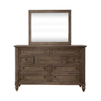 Ensemble de chambre à coucher Americana Farmhouse avec lit traîneau, commode et miroir
