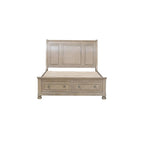 Ensemble de chambre Donald 3 pièces moderne gris avec lit traîneau plateforme et rangement