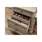 Ensemble de chambre Donald 3 pièces moderne gris avec lit traîneau plateforme et rangement