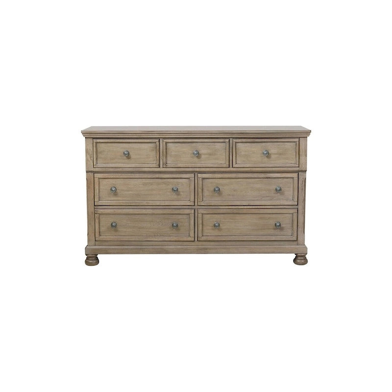 Ensemble de chambre Donald 3 pièces moderne gris avec lit traîneau plateforme et rangement