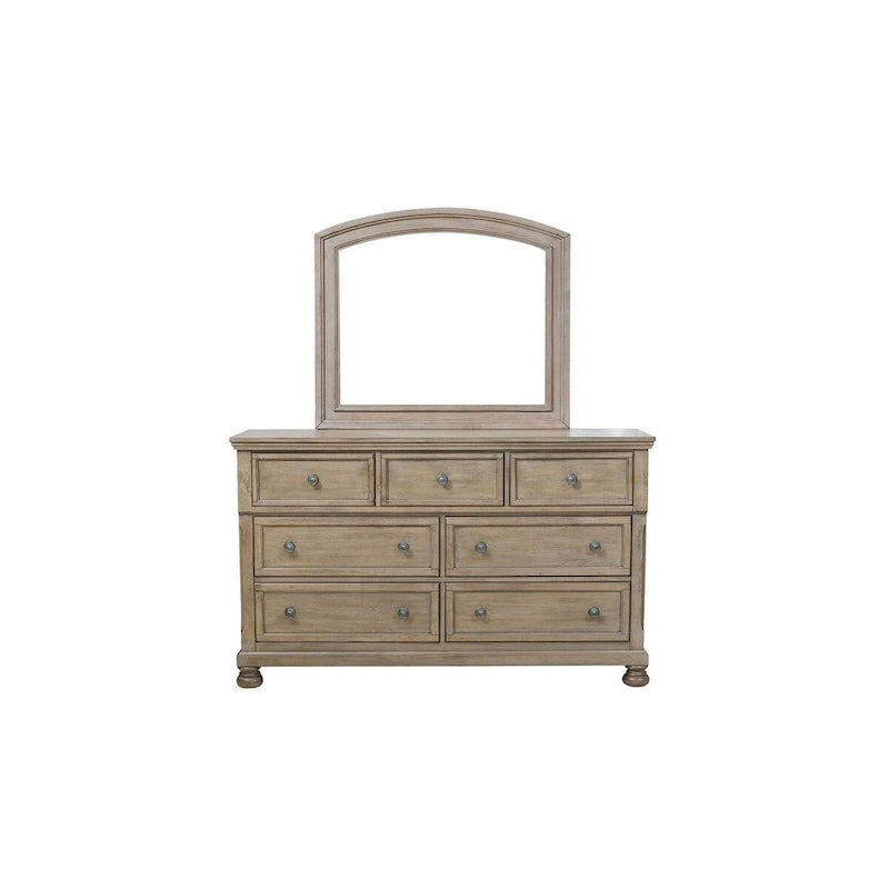 Ensemble de chambre Donald 3 pièces moderne gris avec lit traîneau plateforme et rangement