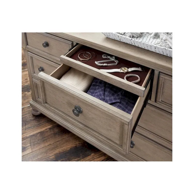 Ensemble de chambre Donald 3 pièces moderne gris avec lit traîneau plateforme et rangement