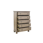 Ensemble de chambre Donald 3 pièces moderne gris avec lit traîneau plateforme et rangement