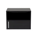 Table de chevet murale en bois avec porte battante (Lot de 2)