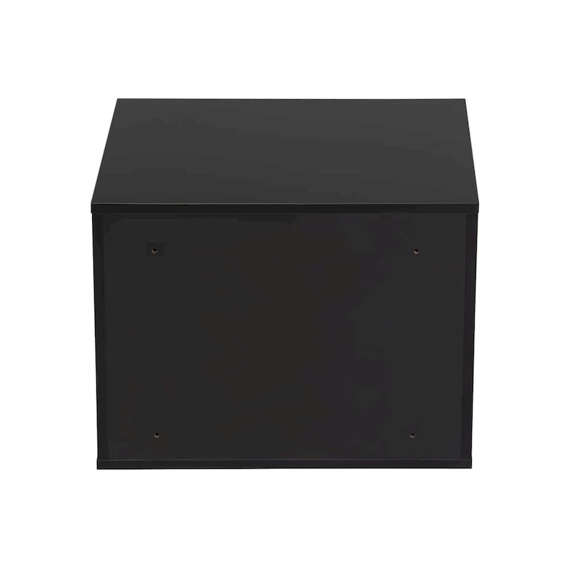 Table de chevet murale en bois avec porte battante (Lot de 2)