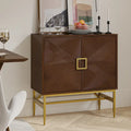 Meuble d'appoint moderne à 2 portes de 86 cm de haut avec étagères réglables, rangement garde-manger