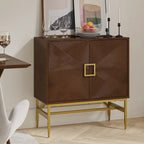 Meuble d'appoint moderne à 2 portes de 86 cm de haut avec étagères réglables, rangement garde-manger