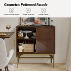 Meuble d'appoint moderne à 2 portes de 86 cm de haut avec étagères réglables, rangement garde-manger