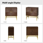 Meuble d'appoint moderne à 2 portes de 86 cm de haut avec étagères réglables, rangement garde-manger