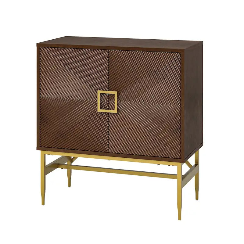 Meuble d'appoint moderne à 2 portes de 86 cm de haut avec étagères réglables, rangement garde-manger