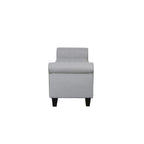 Banc de rangement capitonné en tissu avec couvercle rabattable, Siège de couloir rembourré