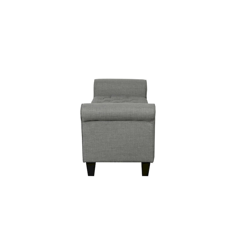 Banc de rangement capitonné en tissu avec couvercle rabattable, Siège de couloir rembourré