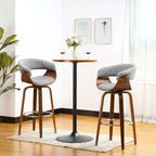 Ensemble de 3 tabourets de bar pivotants réglables en similicuir et table de pub