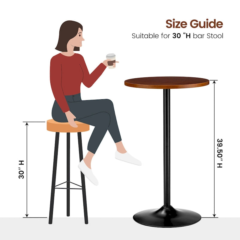 Ensemble de 3 tabourets de bar pivotants réglables en similicuir et table de pub