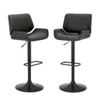 Ensemble de 3 tabourets de bar pivotants réglables en similicuir et table de pub