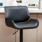 Ensemble de 3 tabourets de bar pivotants réglables en similicuir et table de pub