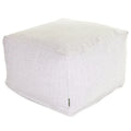 Pouf ottoman carré d'intérieur, mélange polyester/lin, 27"L x 27"l x 17"H