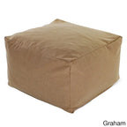 Pouf ottoman carré d'intérieur, mélange polyester/lin, 27"L x 27"l x 17"H