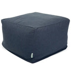 Pouf ottoman carré d'intérieur, mélange polyester/lin, 27"L x 27"l x 17"H